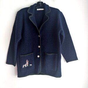 Gaddy Sport Boiled Wool Embroidered Scenes Jacket